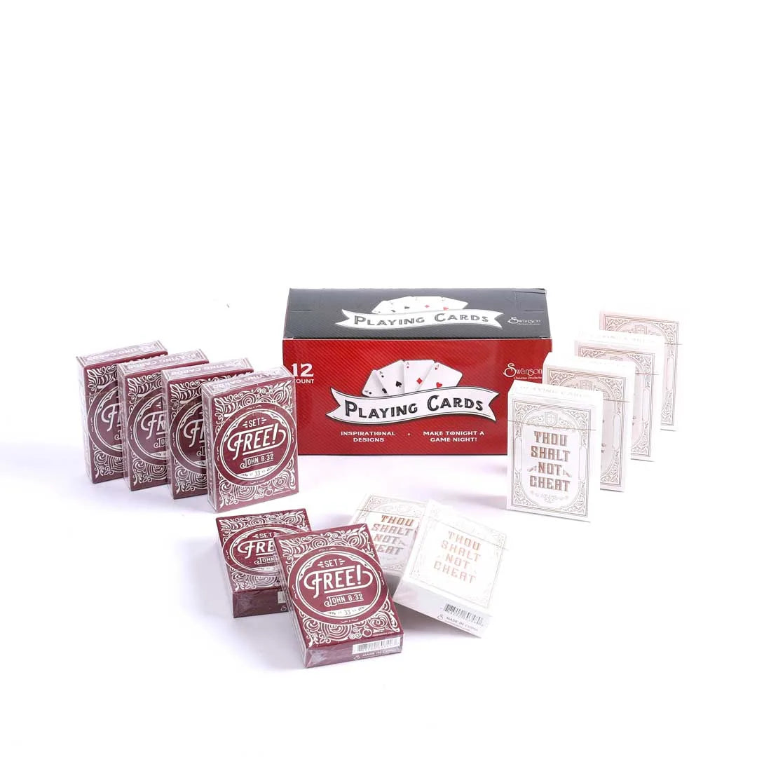PLAYING CARDS TRADITIONAL DISPLAY 12CT