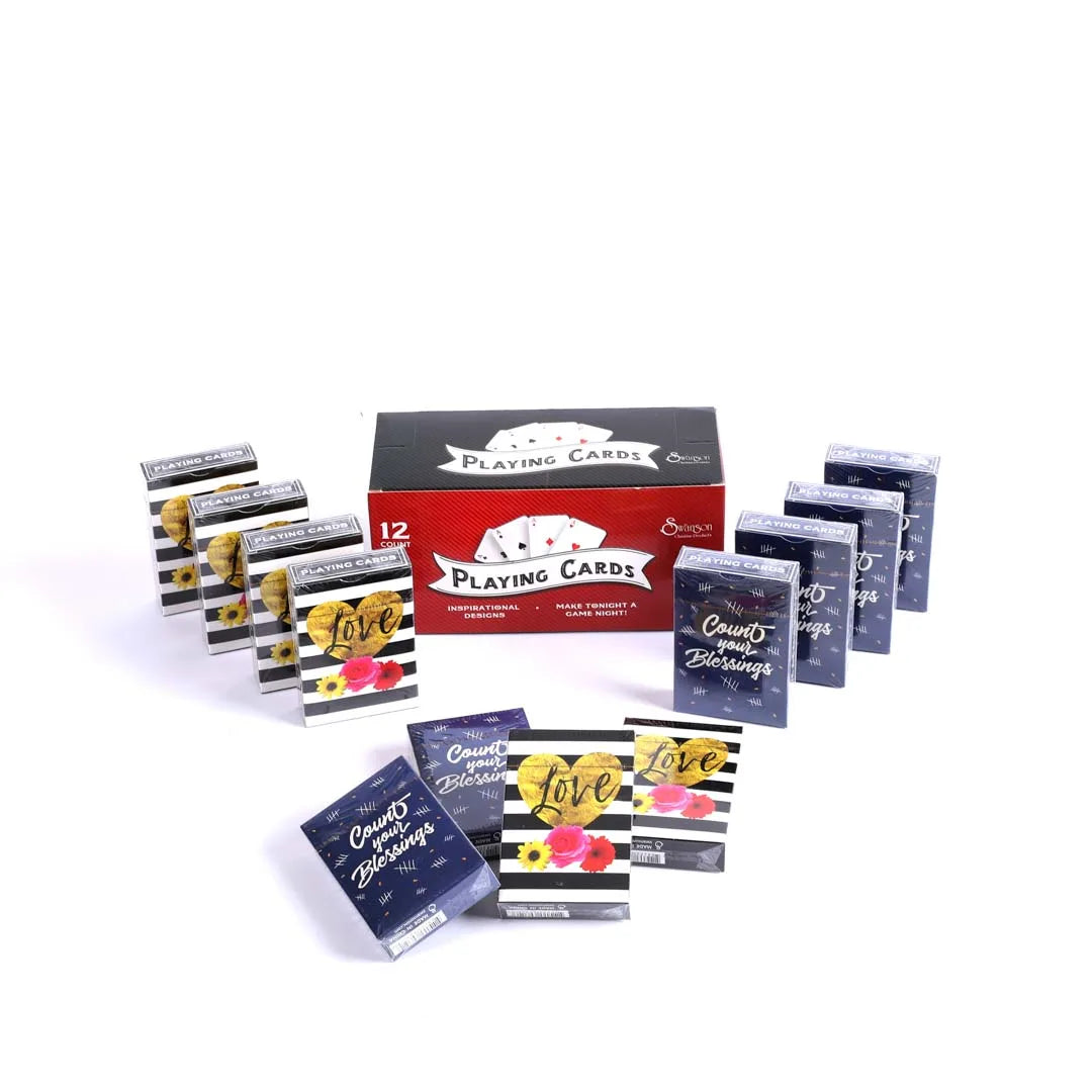PLAYING CARDS CONTEMPORARY DISPLAY 12CT