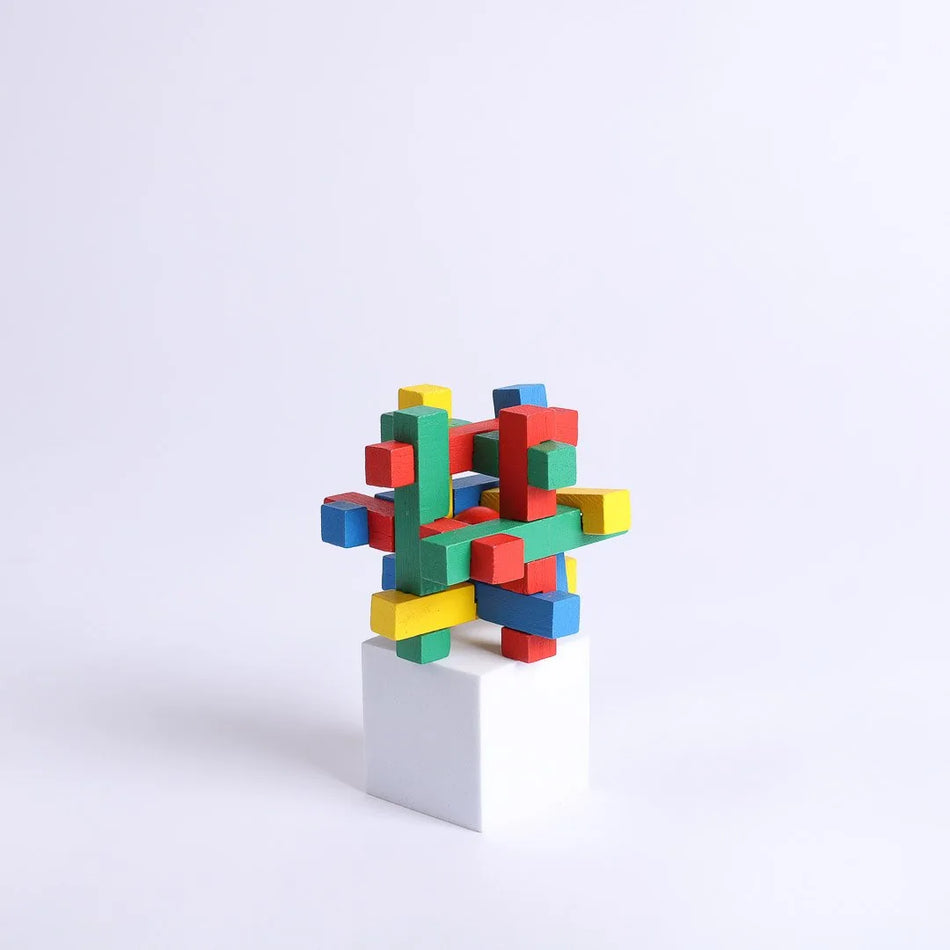 3D STUMBLING BLOCK WOODEN PUZZLE INTERTWINED