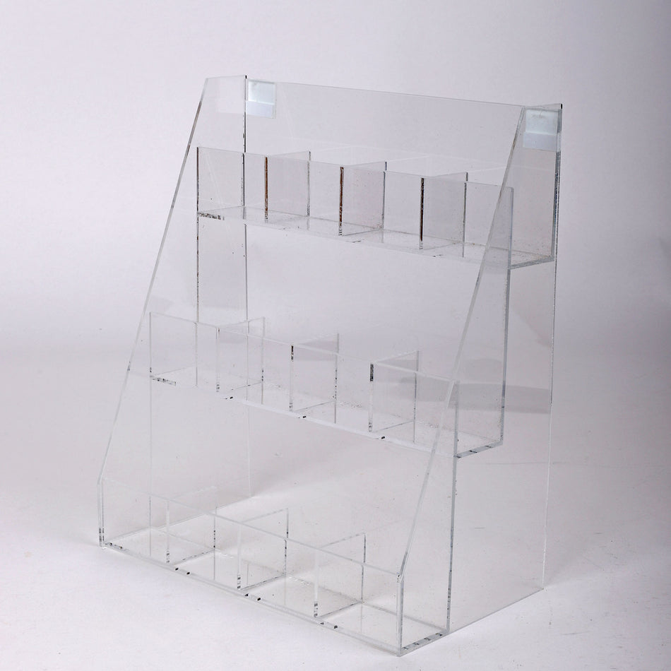 12 COMPARTMENT  ACRYLIC COUNTER DISPLAY INSPIRATIONAL TOKENS