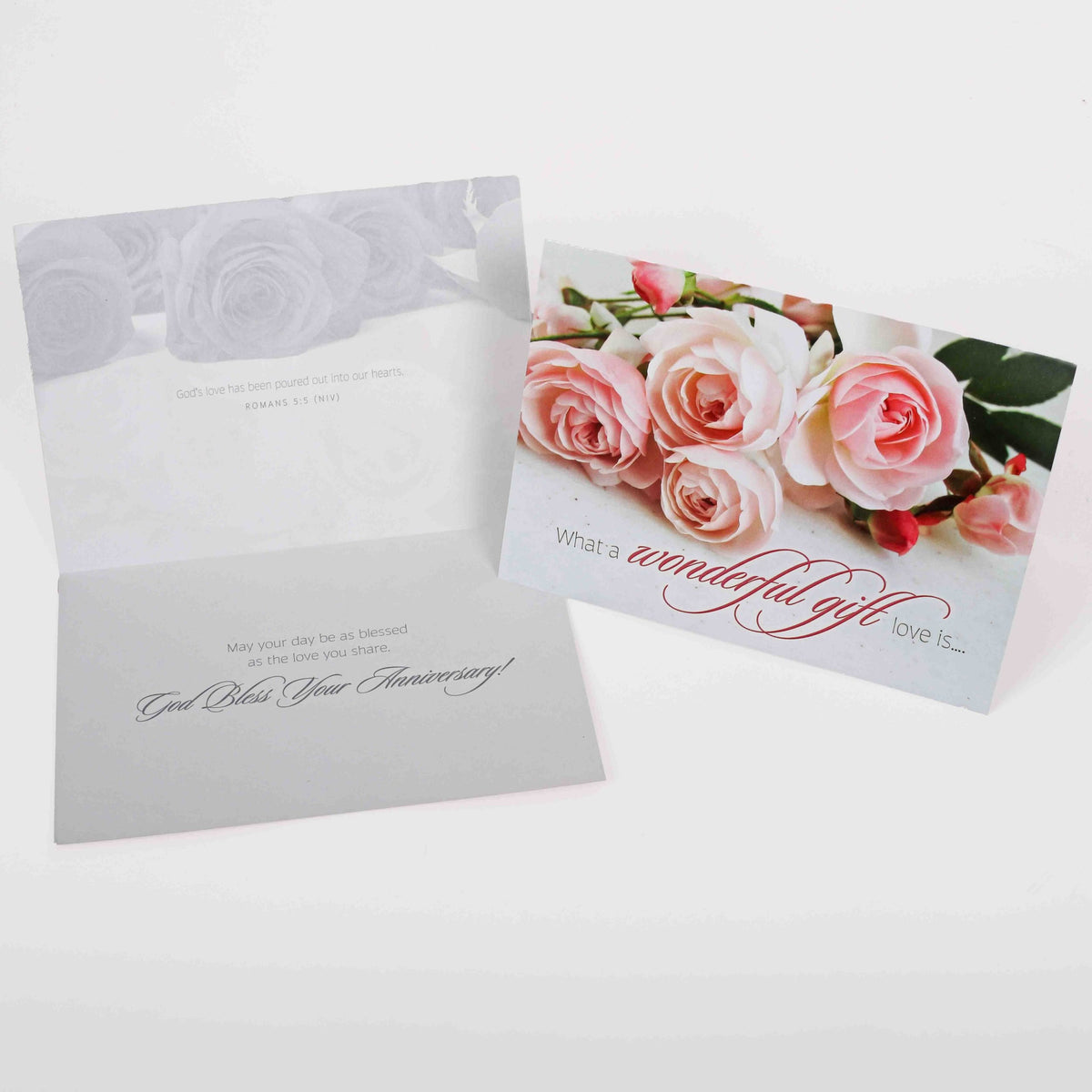 BOXED CARDS ANNIVERSARY ROSES IN BLOOM 12CT