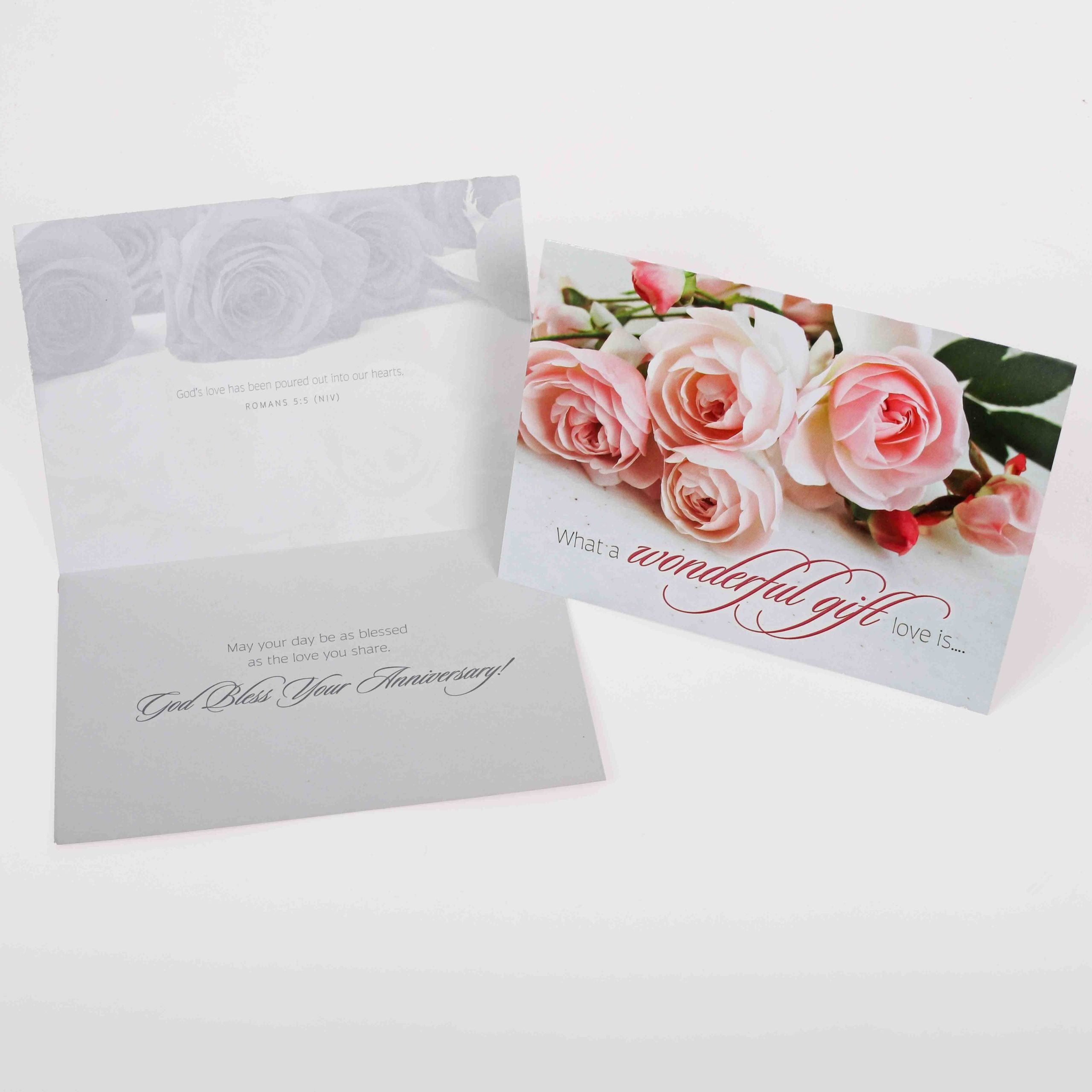 BOXED CARDS ANNIVERSARY ROSES IN BLOOM 12CT