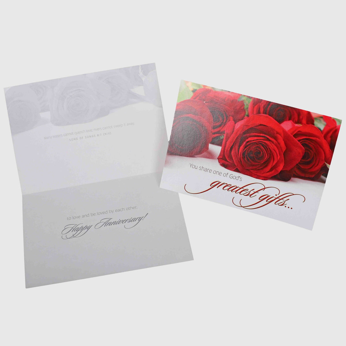 BOXED CARDS ANNIVERSARY ROSES IN BLOOM 12CT