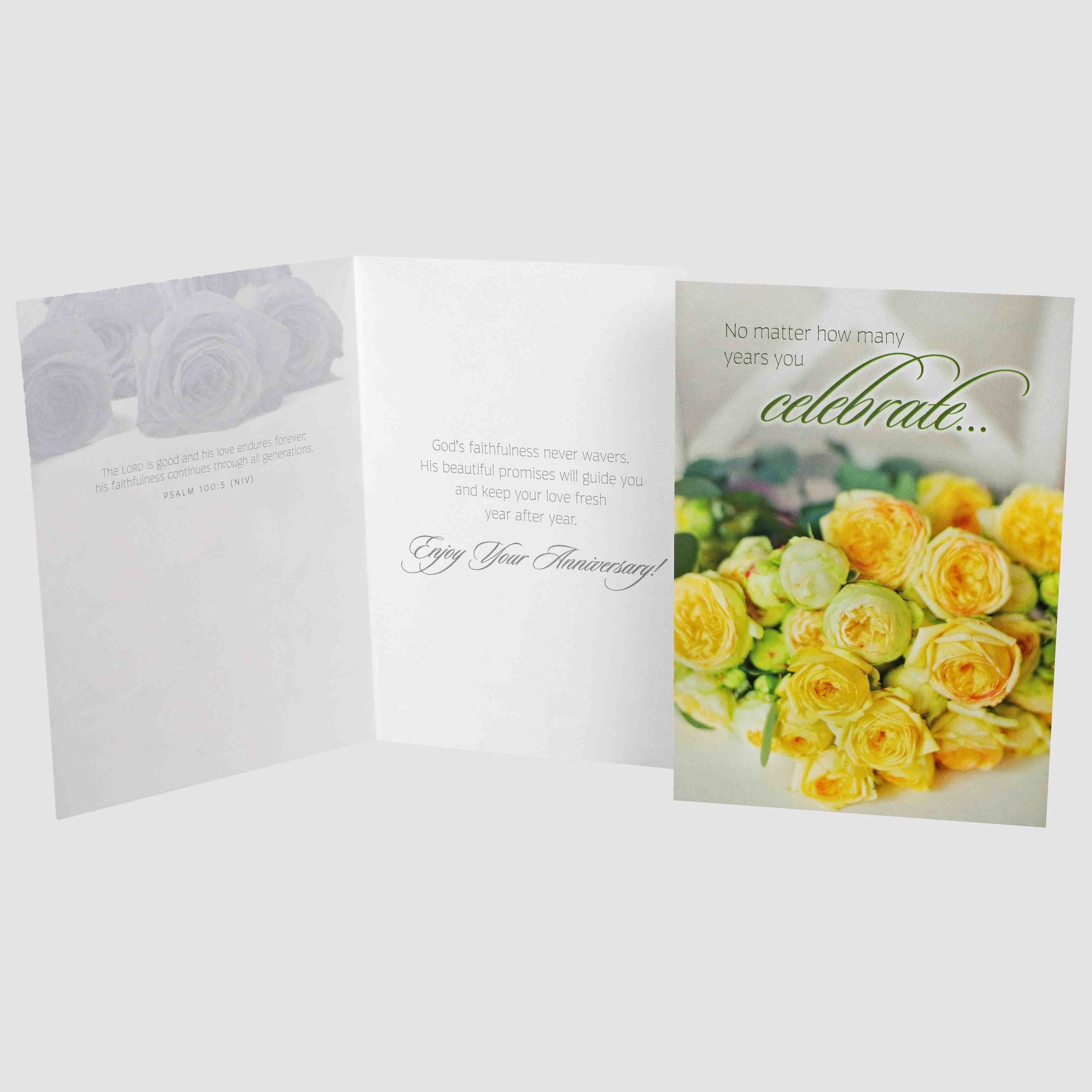 BOXED CARDS ANNIVERSARY ROSES IN BLOOM 12CT
