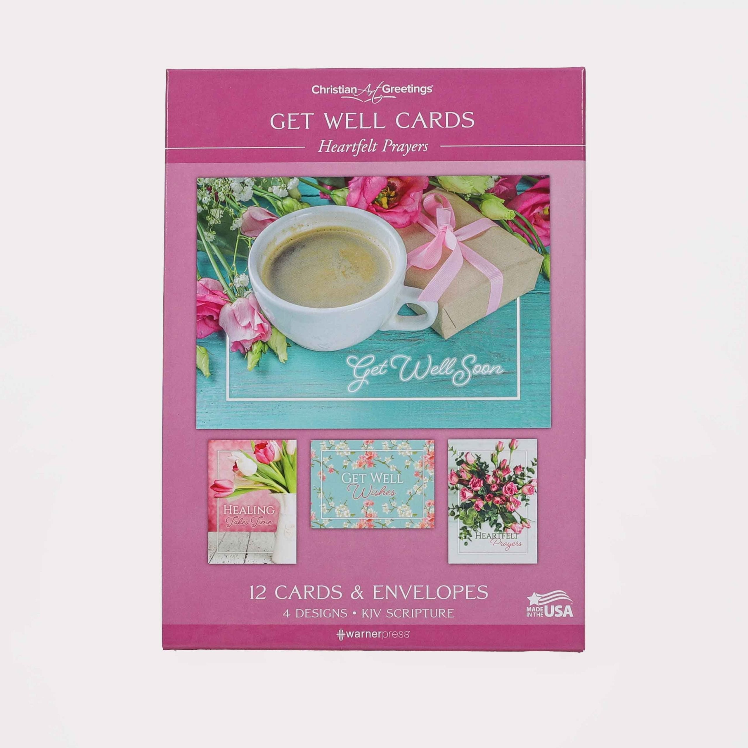 BOXED CARDS GET WELL HEARTFELT PRAYERS 12CT
