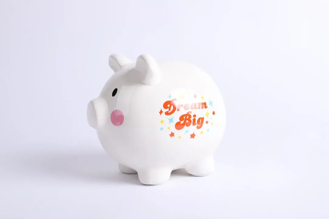 CERAMIC PIGGY BANK DREAM BIG