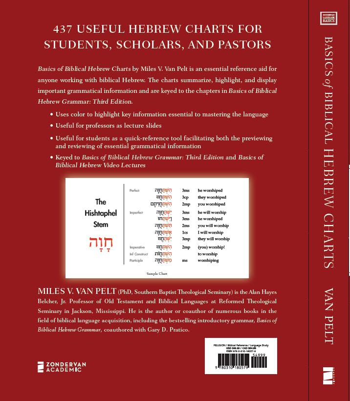 Basics of Biblical Hebrew Charts by HarperCollins, product view 2