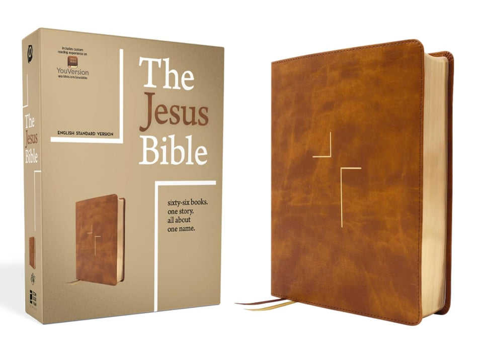 The Jesus Bible, ESV Edition – Leathersoft™, English Tan by HarperCollins, product view 2