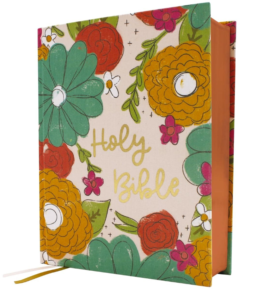 NIV, Artisan Collection Bible, Cloth over Board, Red Letter, Comfort Print – Hardcover, Multi-color Floral, product view 2