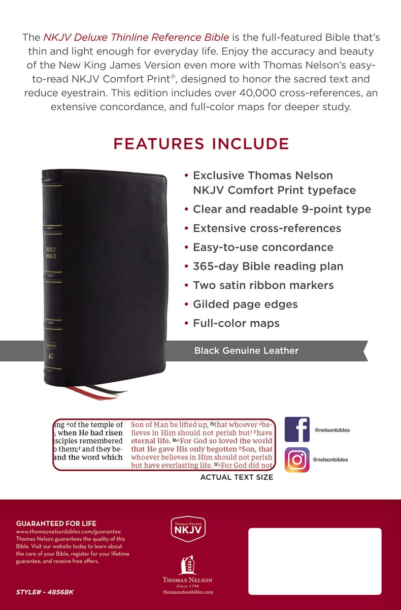 NKJV, Thinline Reference Bible, Red Letter Edition, Comfort Print: Holy Bible, New King James Version, product view 2