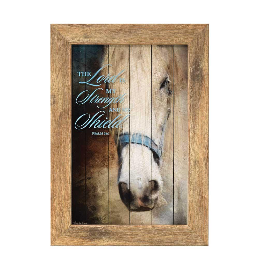 Framed Wall Art Gray Mare Ps.28:7 12x18 by Dicksons