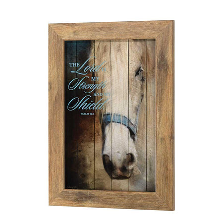 Framed Wall Art Gray Mare Ps.28:7 12x18 by Dicksons, product view 2