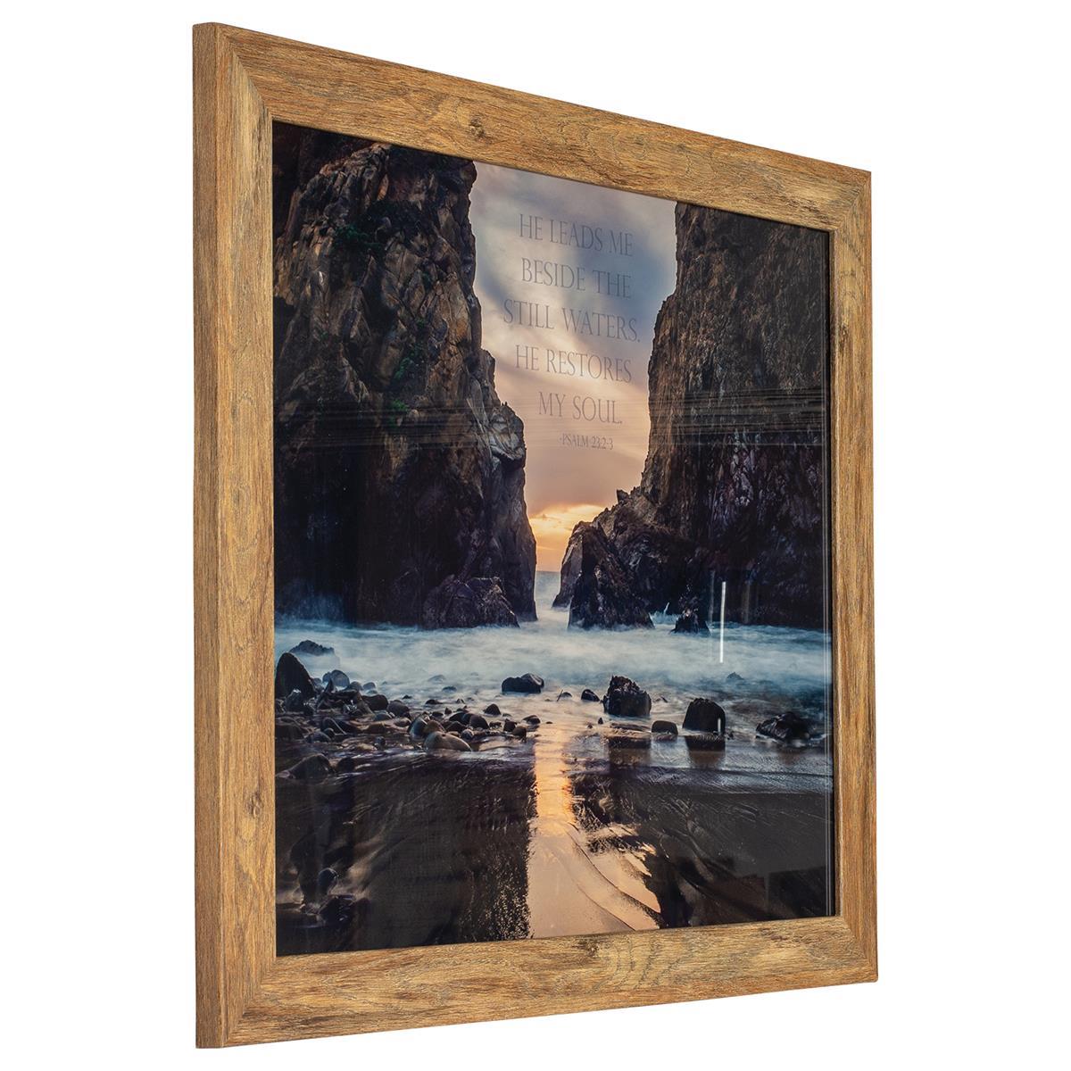 Framed Wall Art He Leads Ps.23:2-3 25x20 by Dicksons, product view 2