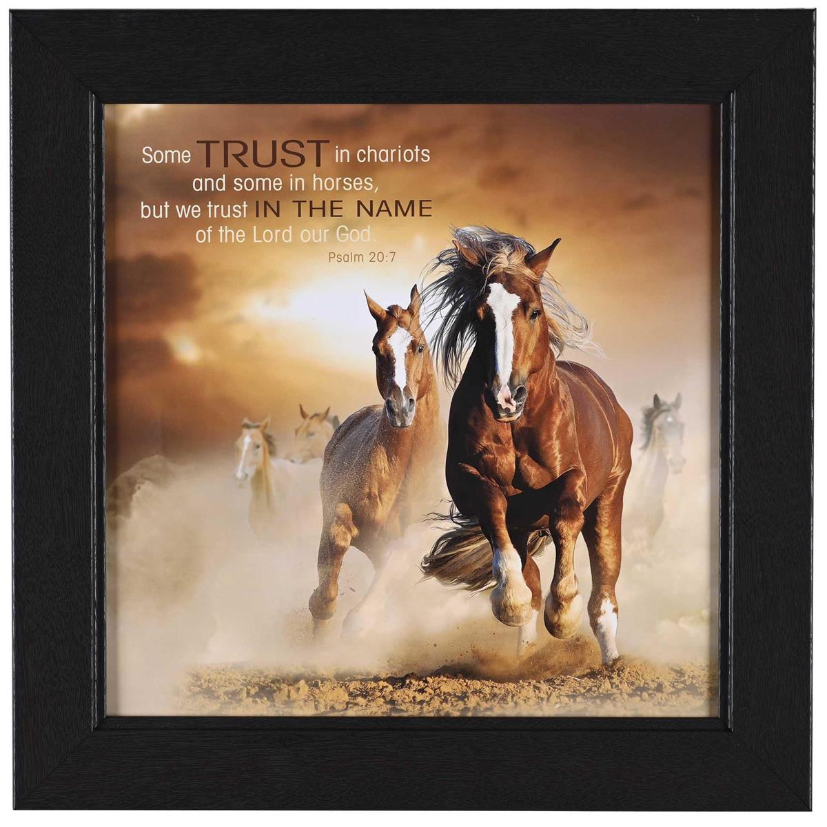 Framed Wall Art Some Trust In Chariots by Dicksons, product view 2