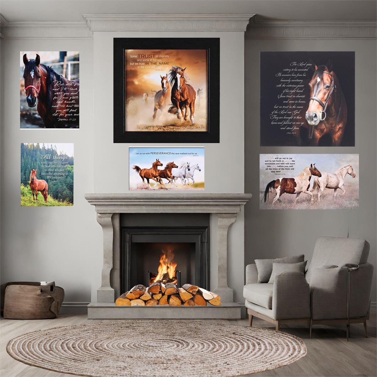 Framed Wall Art Some Trust In Chariots by Dicksons, product view 4