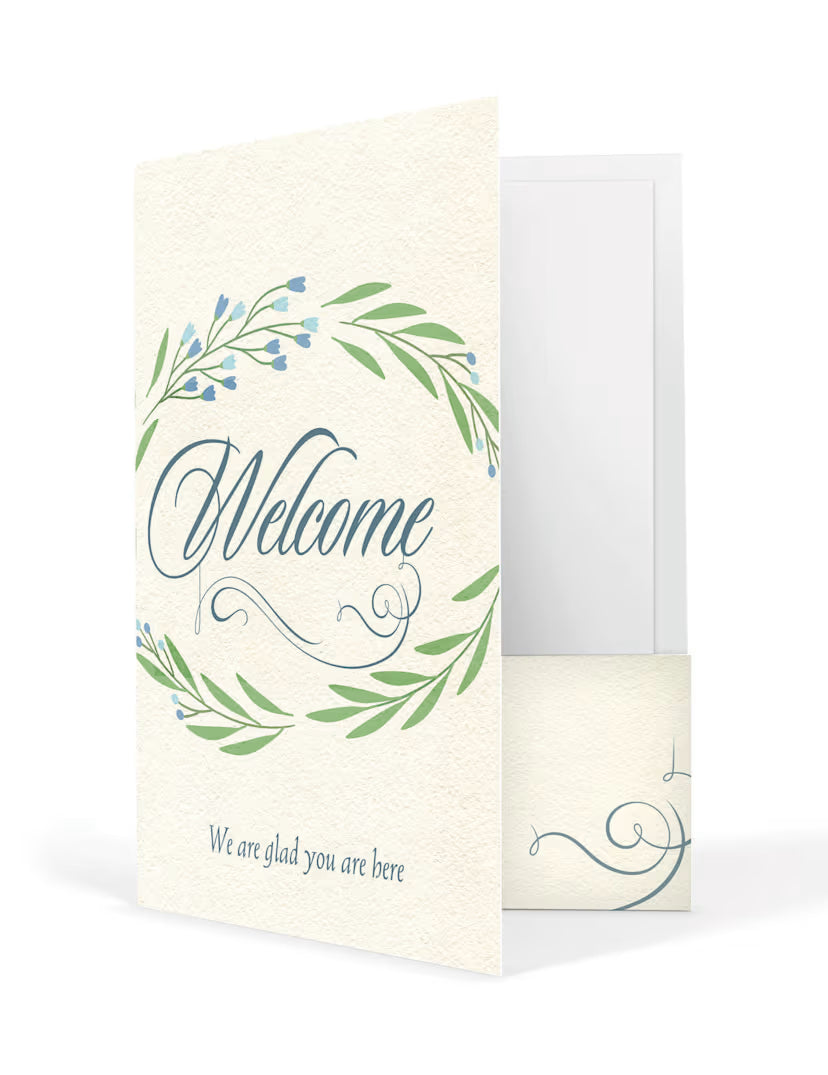 Welcome Folder: Welcome We Are Glad You Are Here (Package of 12)