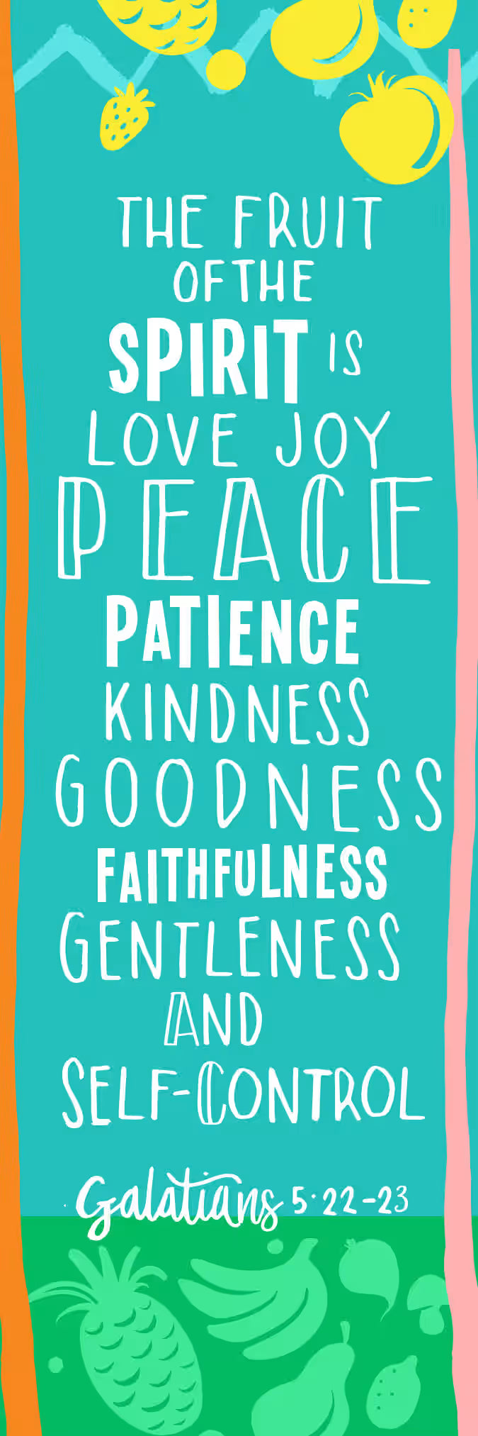 Fruit of the Spirit Kids - Bookmark (Pkg 25) Teaching