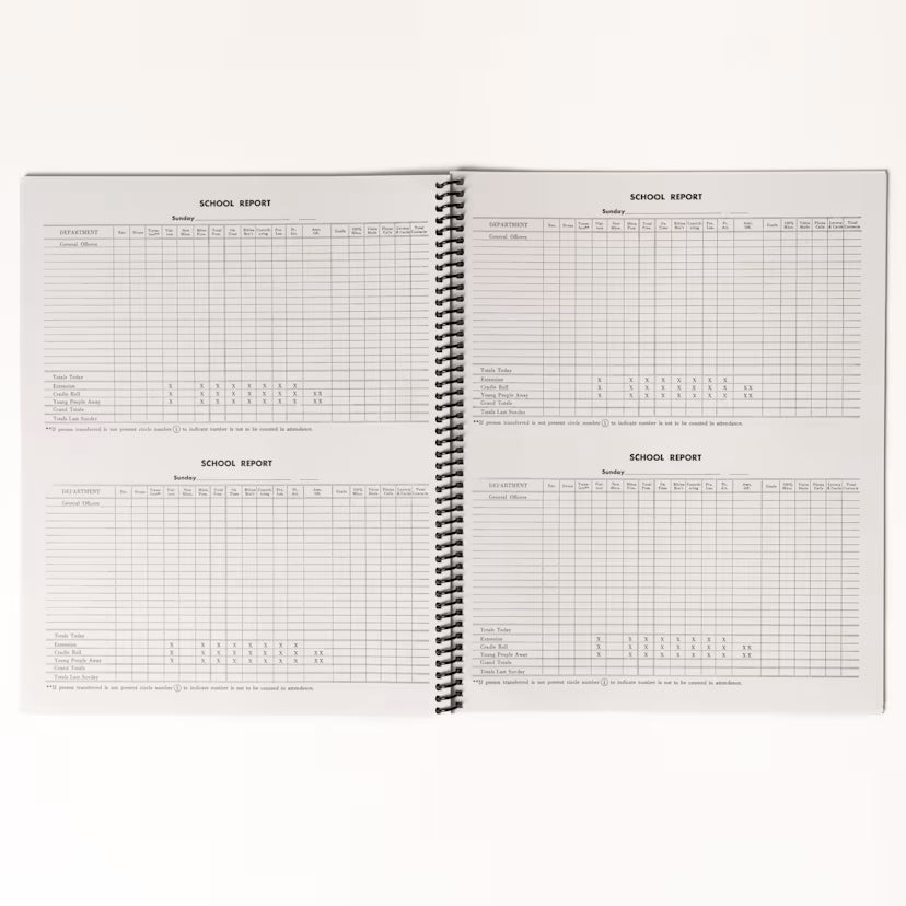 Sunday School Record Book - No. 1