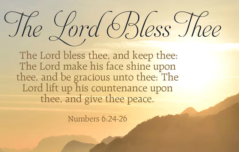 Inspirational Postcard: The Lord Bless Thee (Package of 25): Numbers 6:24-26 (KJV)