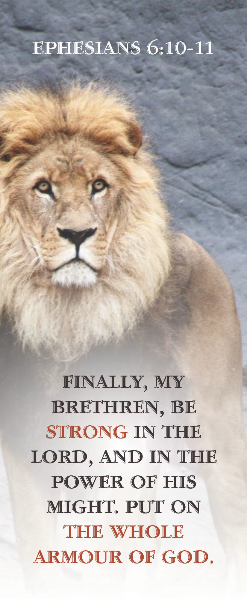 Inspirational Bookmark: Armor of God (Package of 25): Ephesians 6:10-11 (KJV)
