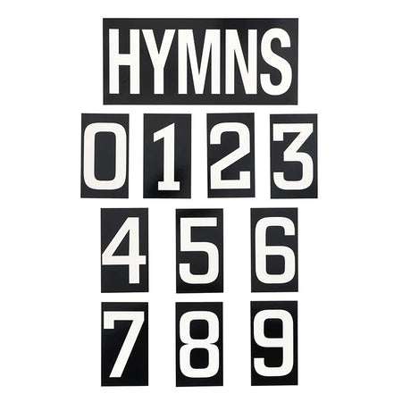 3-1/2" High x 2" Wide Hymn Board Numbers by Christian Brands, product view 2
