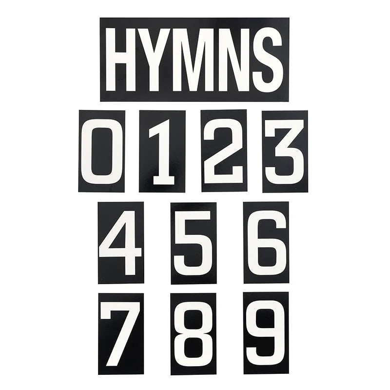 3-1/2" High x 2" Wide Hymn Board Numbers by Christian Brands, product view 2