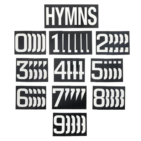 3-1/2" High x 2" Wide Hymn Board Numbers by Christian Brands, product view 3