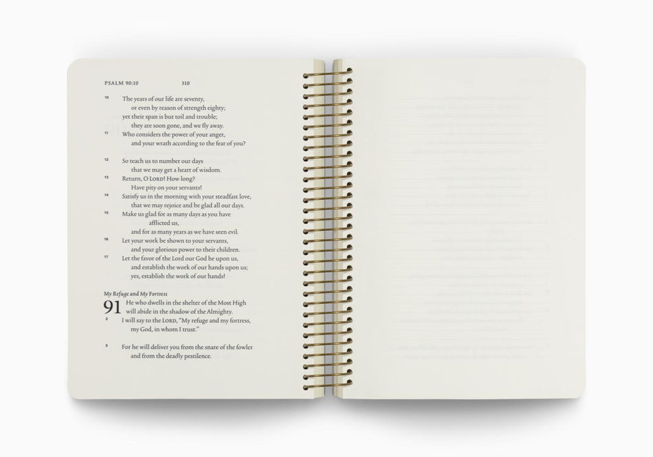 ESV Scripture Journal, Spiral-Bound Edition: Psalms (Artwork by Ruth Chou Simons)