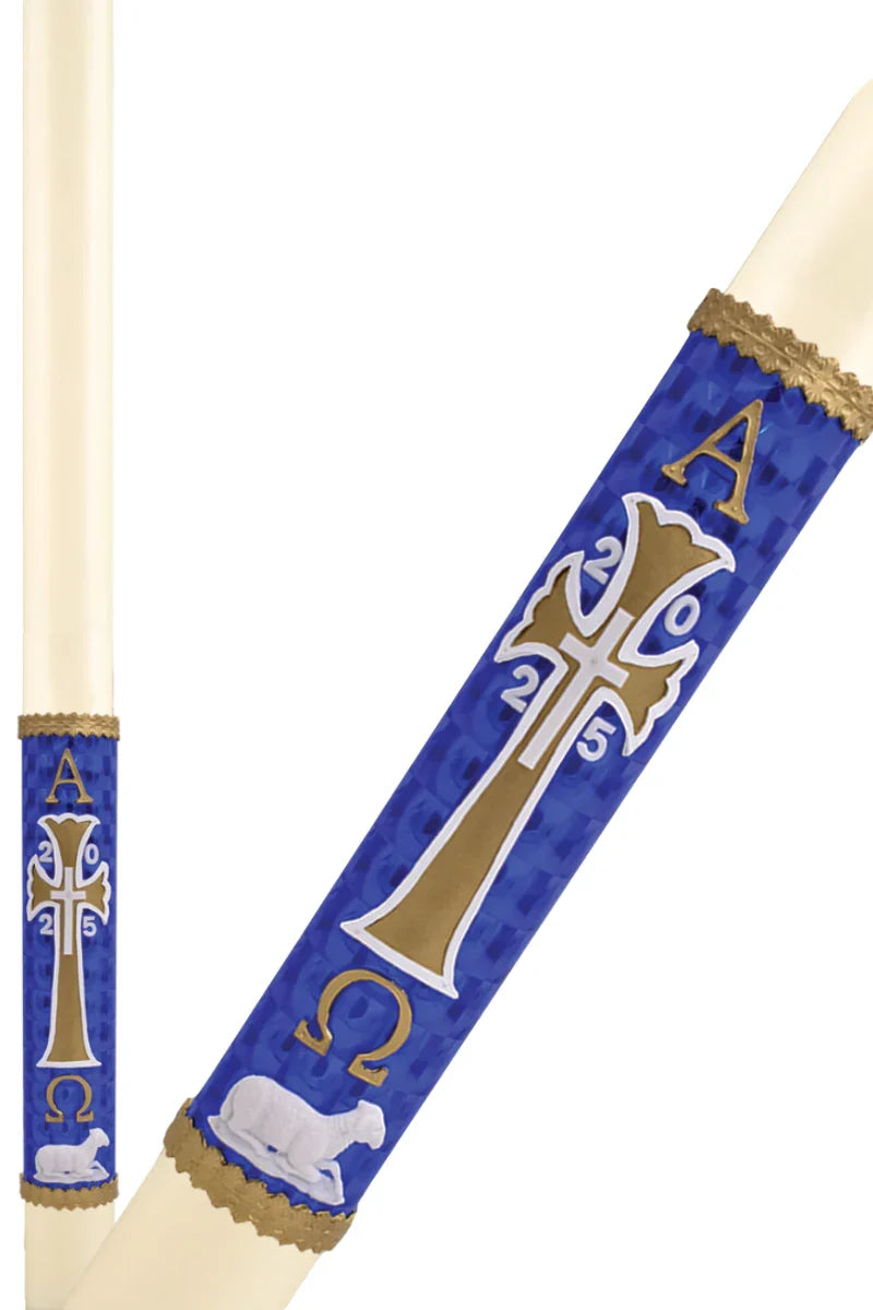 Paschal Candle - Divinity, one of the items in the Divinity Paschal Candle with Matching Side Altar Candles. A photograph of the assembled set is pending.