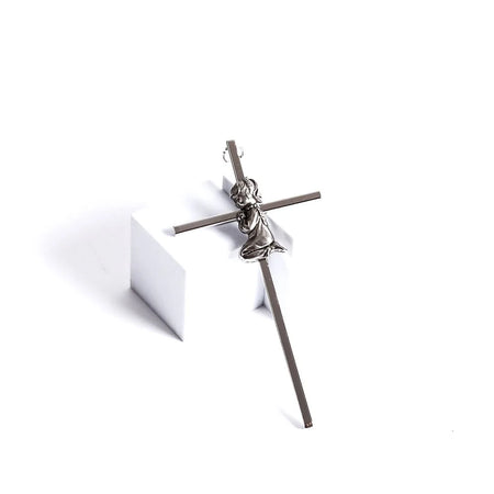 WALL CROSS BAPTISM GIRL SILVER 6"