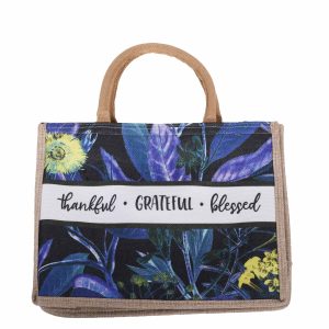 Woven Canvas Tote – Thankful Grateful Blessed
