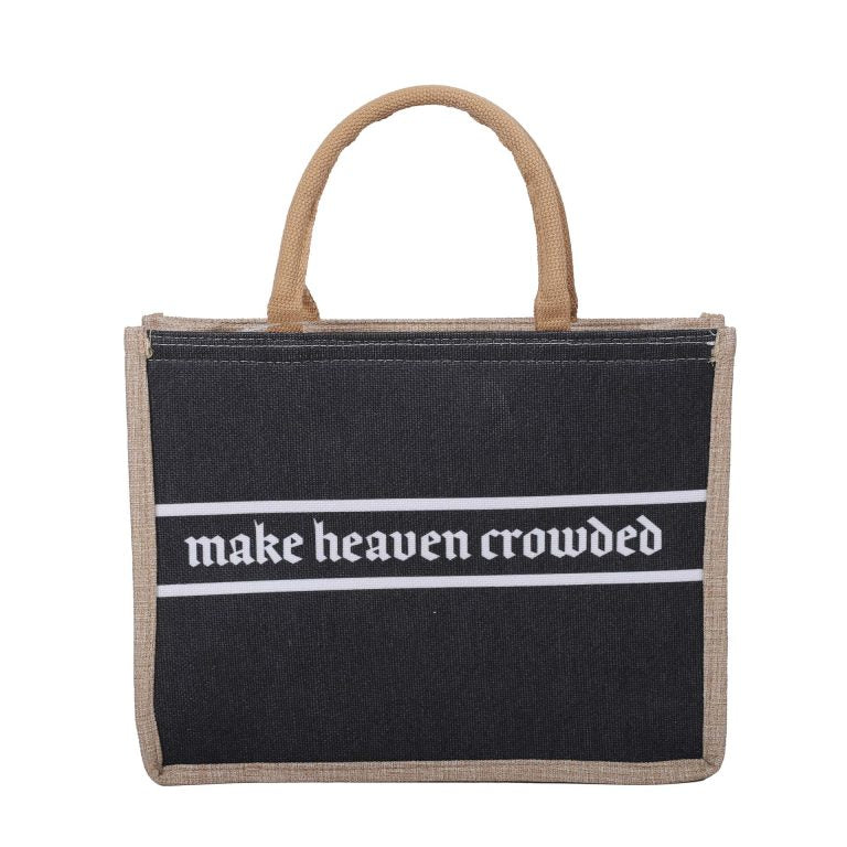 Woven Canvas Tote – Make Heaven Crowded