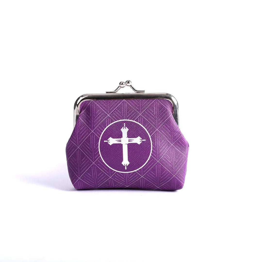 COIN PURSE CROSS PURPLE