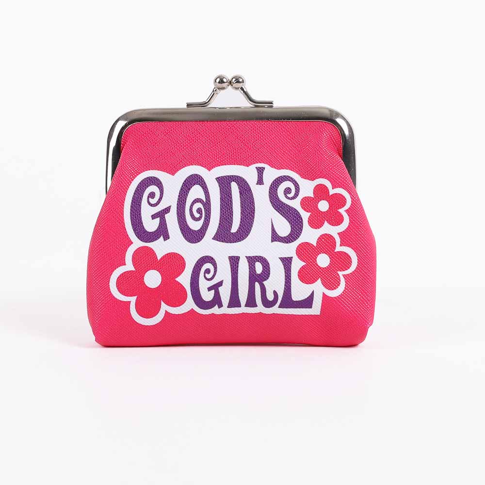 COIN PURSE GOD'S GIRL PINK