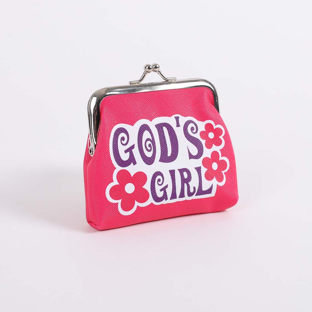 COIN PURSE GOD'S GIRL PINK