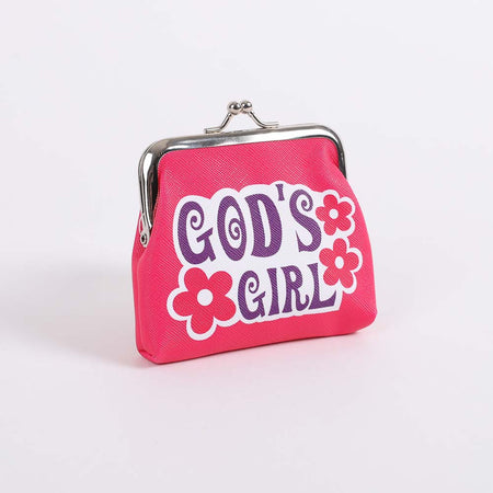 COIN PURSE GOD'S GIRL PINK
