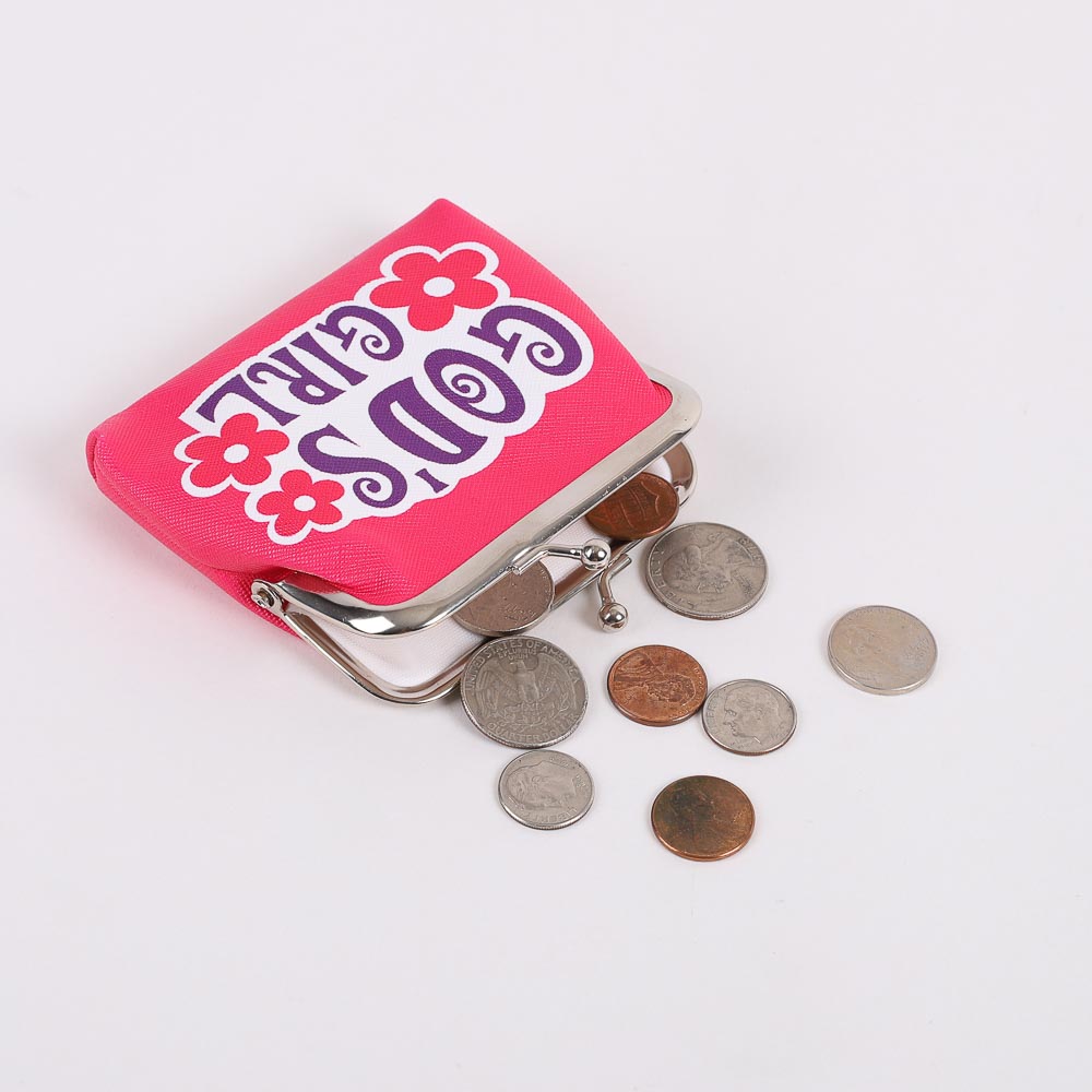 COIN PURSE GOD'S GIRL PINK