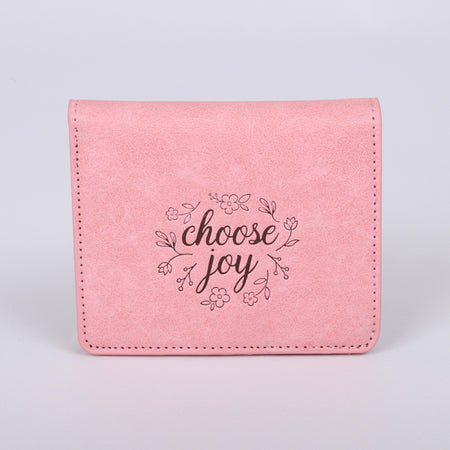 WALLET PU WOMEN'S CHOOSE JOY PINK
