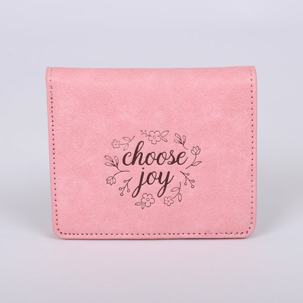 WALLET PU WOMEN'S CHOOSE JOY PINK