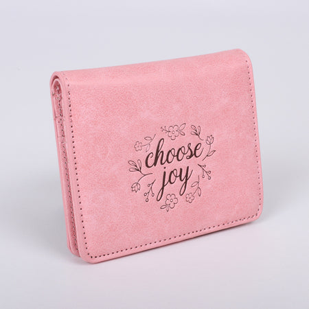 WALLET PU WOMEN'S CHOOSE JOY PINK