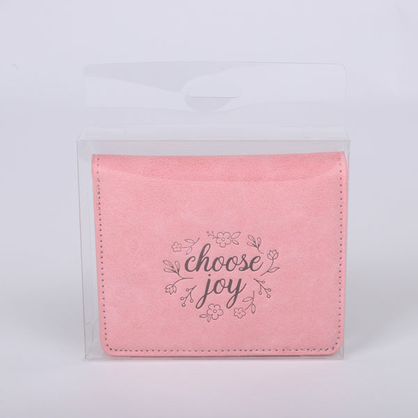 WALLET PU WOMEN'S CHOOSE JOY PINK