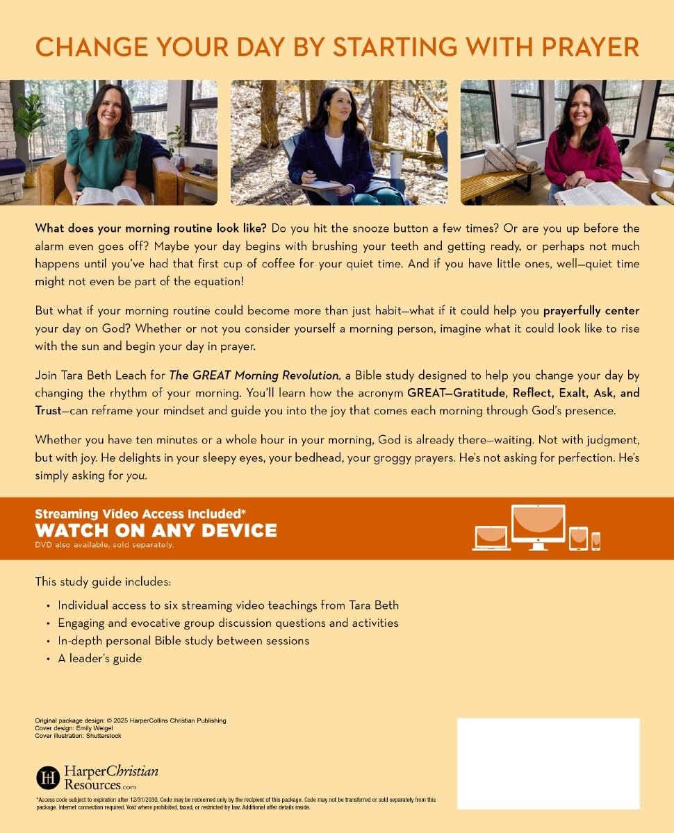 The GREAT Morning Revolution Bible Study Guide plus Streaming Video: Discover a Rhythm of Prayer to Begin, product view 5