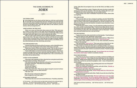 NKJV, Journal the Word Bible, Red Letter Edition, Comfort Print – Hardcover, Stone by HarperCollins, product view 3