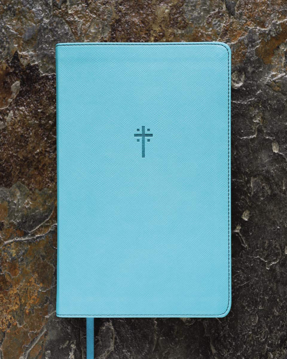 NIV, Foundation Study Bible, Red Letter Edition – Leathersoft™, Teal by HarperCollins, product view 2
