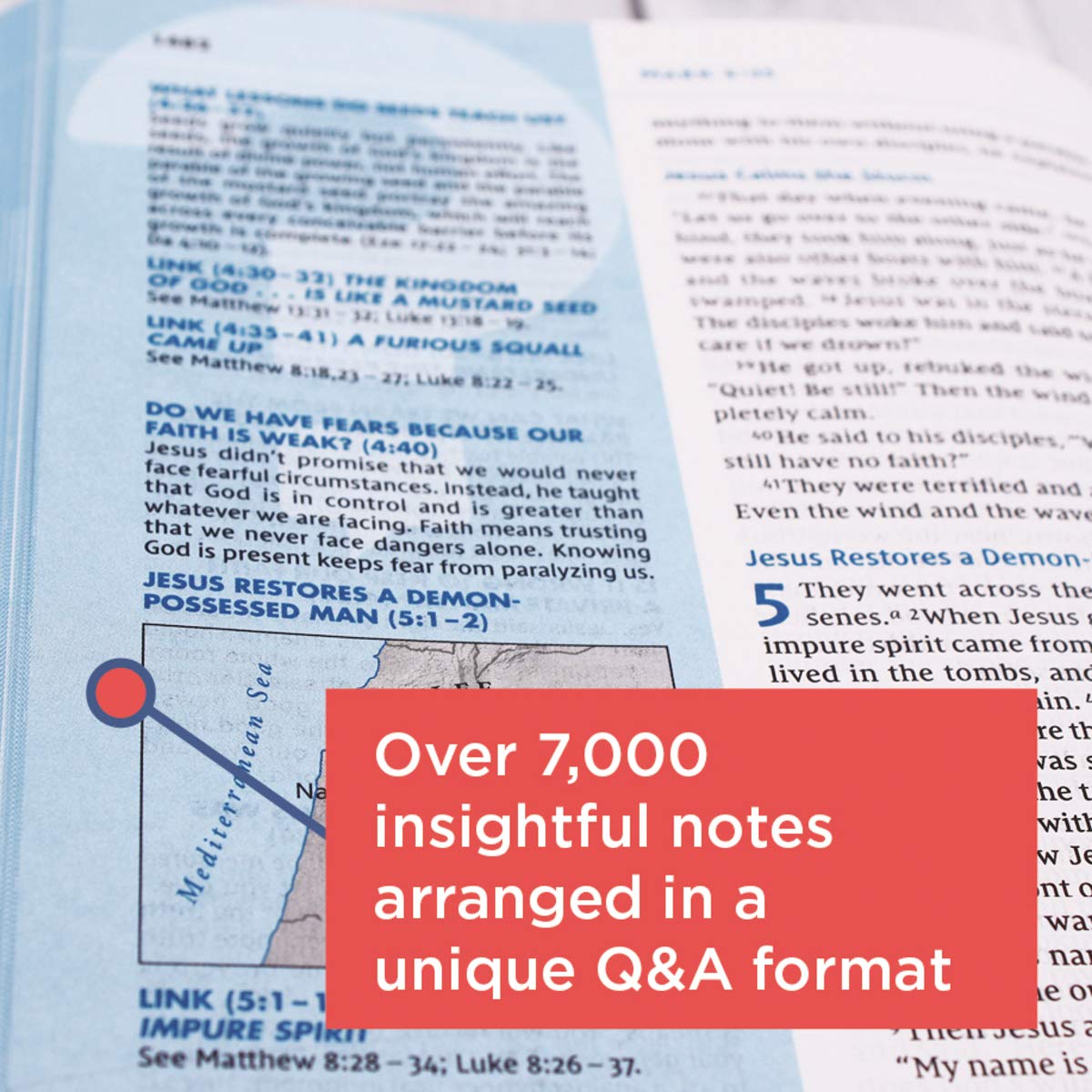 NIV, Quest Study Bible, Comfort Print: The Only Q and A Study Bible – Leathersoft™, Brown by HarperCollins, product view 3