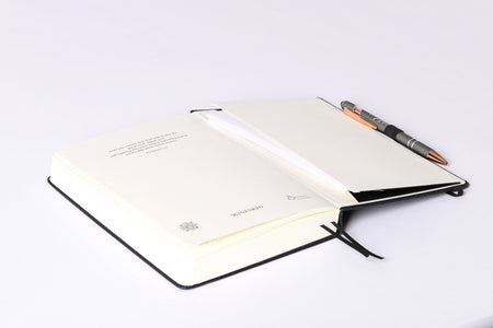 JOURNAL WINESKIN HARD COVER 420PG - BLACK