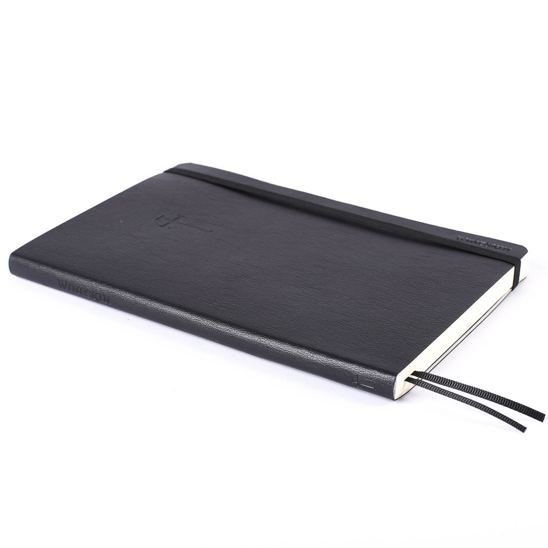 JOURNAL WINESKIN SOFT COVER 196PG - BLACK
