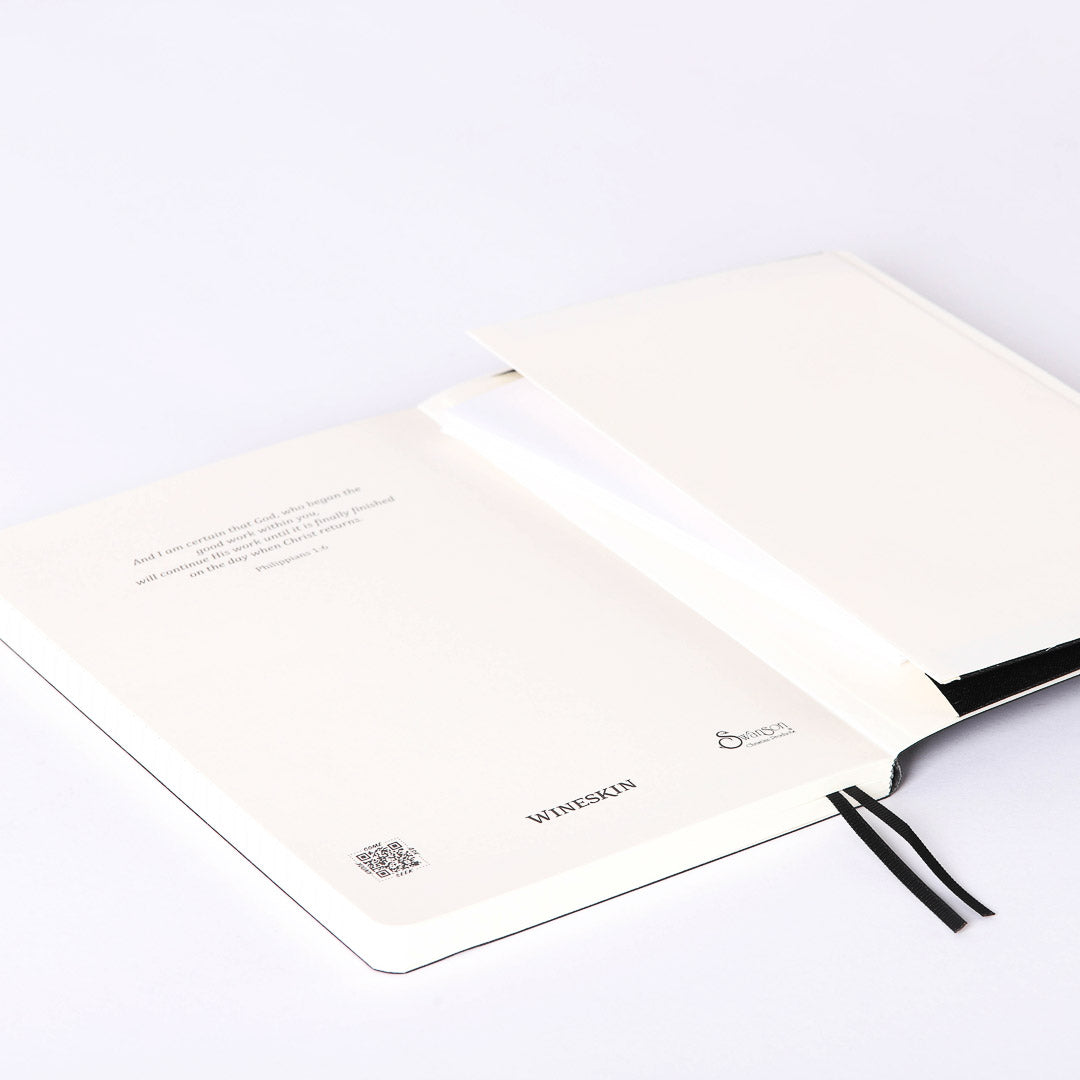 JOURNAL WINESKIN SOFT COVER 196PG - BLACK