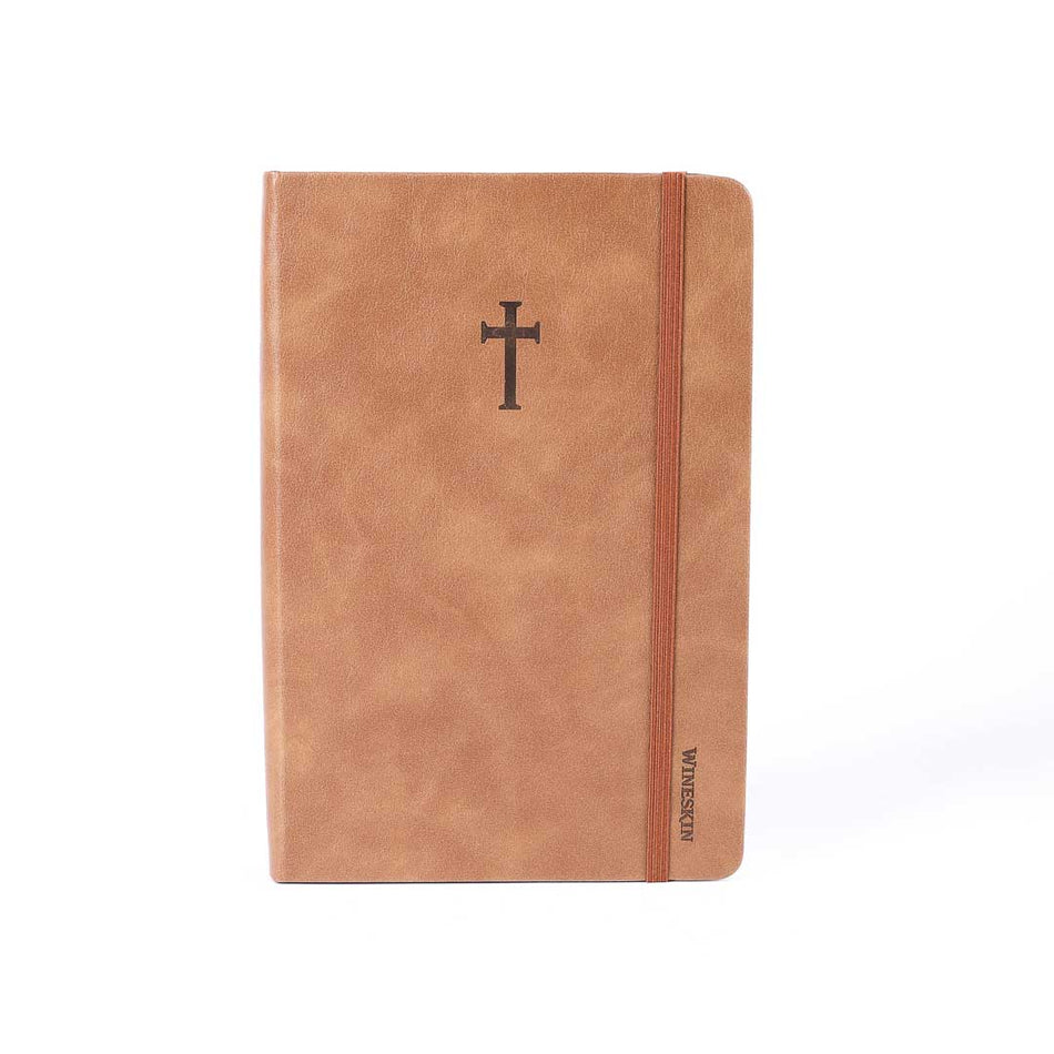 JOURNAL WINESKIN HARD COVER 420PG - TAN