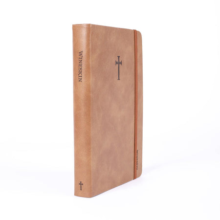 JOURNAL WINESKIN HARD COVER 420PG - TAN
